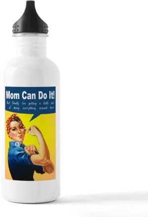 CafePress Mom As Rosie The Riveter Stainless Water Bottle 1. 1.0L (34 oz) Stainless Steel Water Bottle