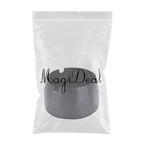 CALANDIS® Windproof Ashtray Stainless Steel Cigar Ash Tray for Home Office Black S | 1 Piece Ashtray