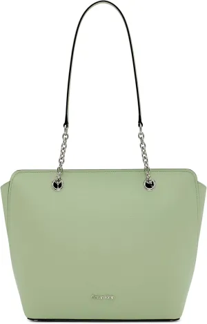 Calvin Klein Hailey Micro Pebble Top Zip Chain Tote
