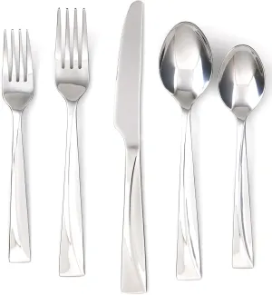Cambridge Silversmiths Jasper 18/0 20pc Flatware Set, 20 Piece, Mirror Finish