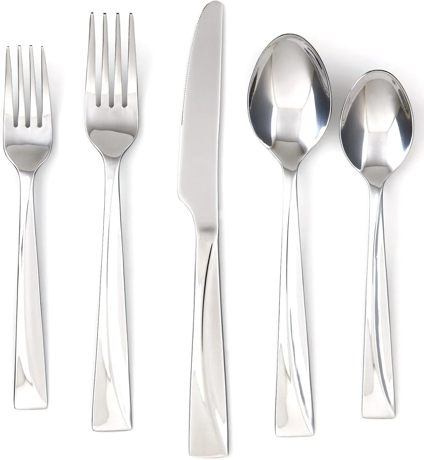 Cambridge Silversmiths Jasper 18/0 20pc Flatware Set, 20 Piece, Mirror Finish