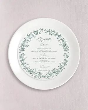 Camille Round Dinner Menus