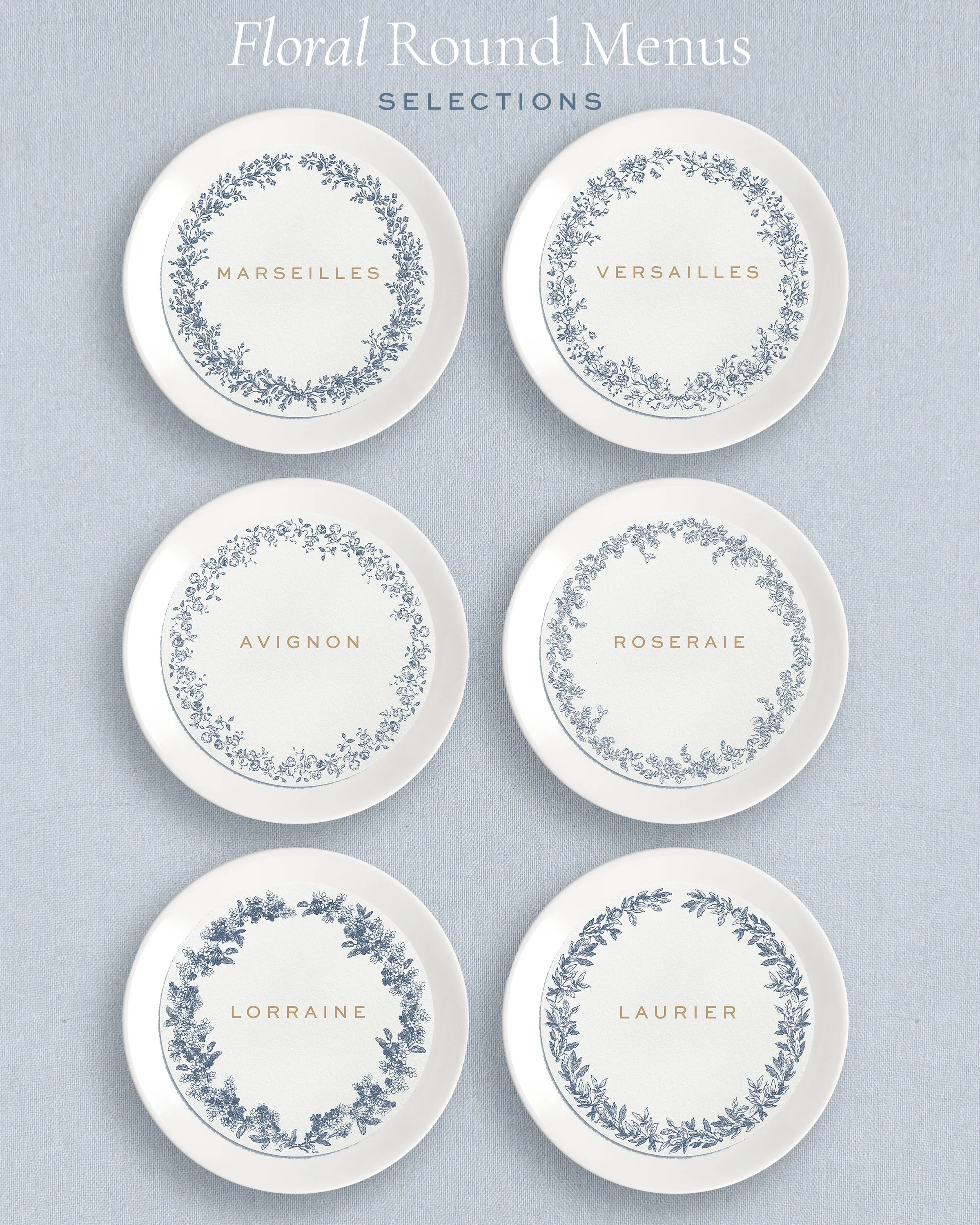 Camille Round Dinner Menus