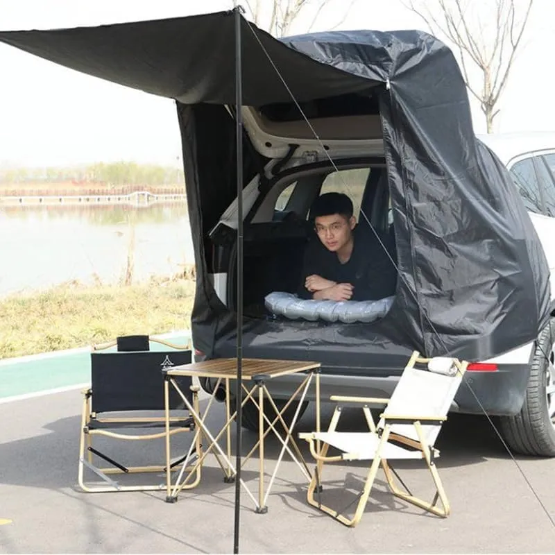 Camper Shade Awning Canopy with Complete Kits for NIO EC6/EC7/EL6/EL7/ES6/ES7/ES8/ET5/ET7/ET9/EP9, Waterproof UV Protection, Easy Set Up, Ultra-Durable Camping Tent,2 Style 2-A Black