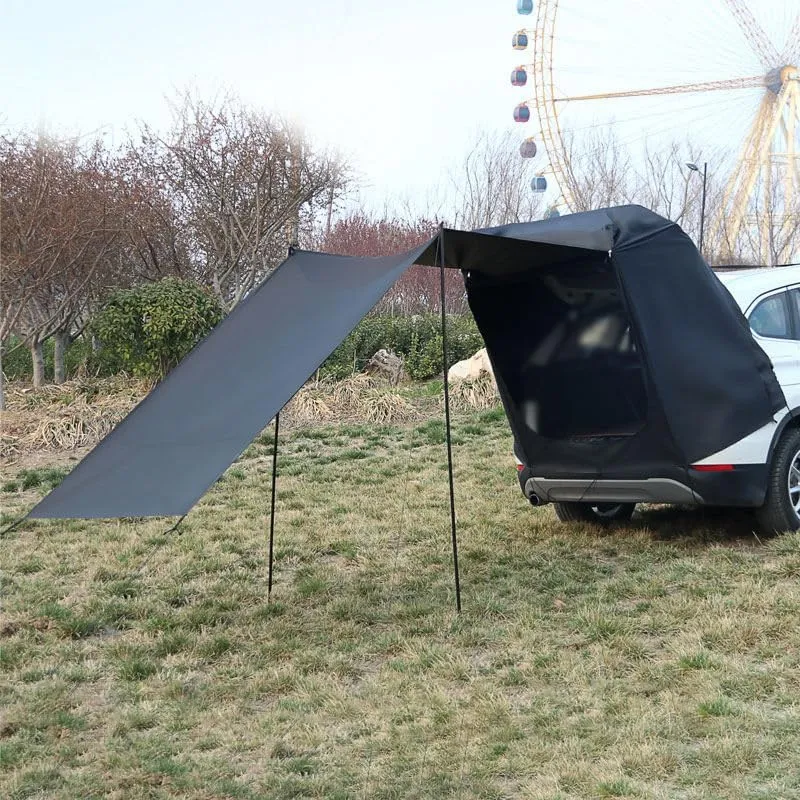 Camper Shade Awning Canopy with Complete Kits for NIO EC6/EC7/EL6/EL7/ES6/ES7/ES8/ET5/ET7/ET9/EP9, Waterproof UV Protection, Easy Set Up, Ultra-Durable Camping Tent,2 Style 2-A Black