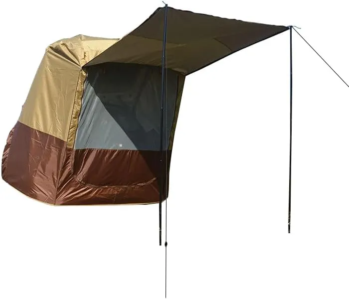 Camper Shade Awning Canopy with Complete Kits for Opel Meriva/Omega/Rekord/Tigra/Vectra/Zafira, Waterproof UV Protection, Easy Set Up, Ultra-Durable Camping Tent,1 Style 1-B Khaki