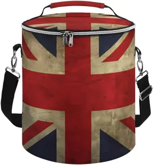 Camping Cooler Bag, British Flag Print Portable Ice Pack Outdoor Cooler Bag Picnic Cooler Bag Foldable Cooler Bag