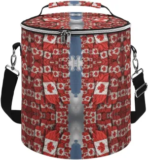 Camping Cooler Bag, Canadian Flag Print Portable Ice Pack Outdoor Cooler Bag Picnic Cooler Bag Foldable Cooler Bag, style