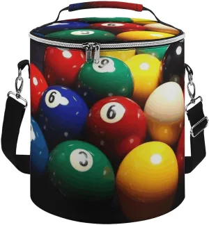 Camping Cooler Bag, Color Billiards Print Portable Ice Pack Outdoor Cooler Bag Picnic Cooler Bag Foldable Cooler Bag, style
