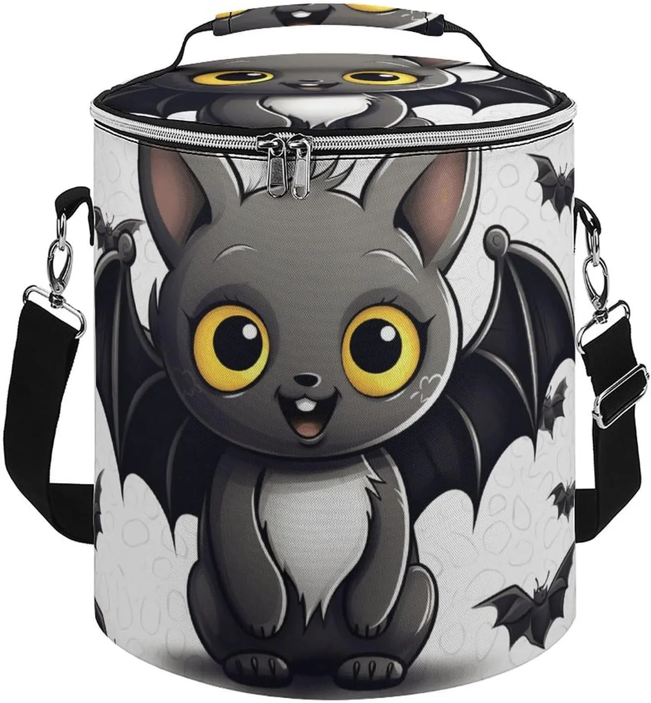 Camping Cooler Bag, Cute Bat Print Portable Ice Pack Outdoor Cooler Bag Picnic Cooler Bag Foldable Cooler Bag, style