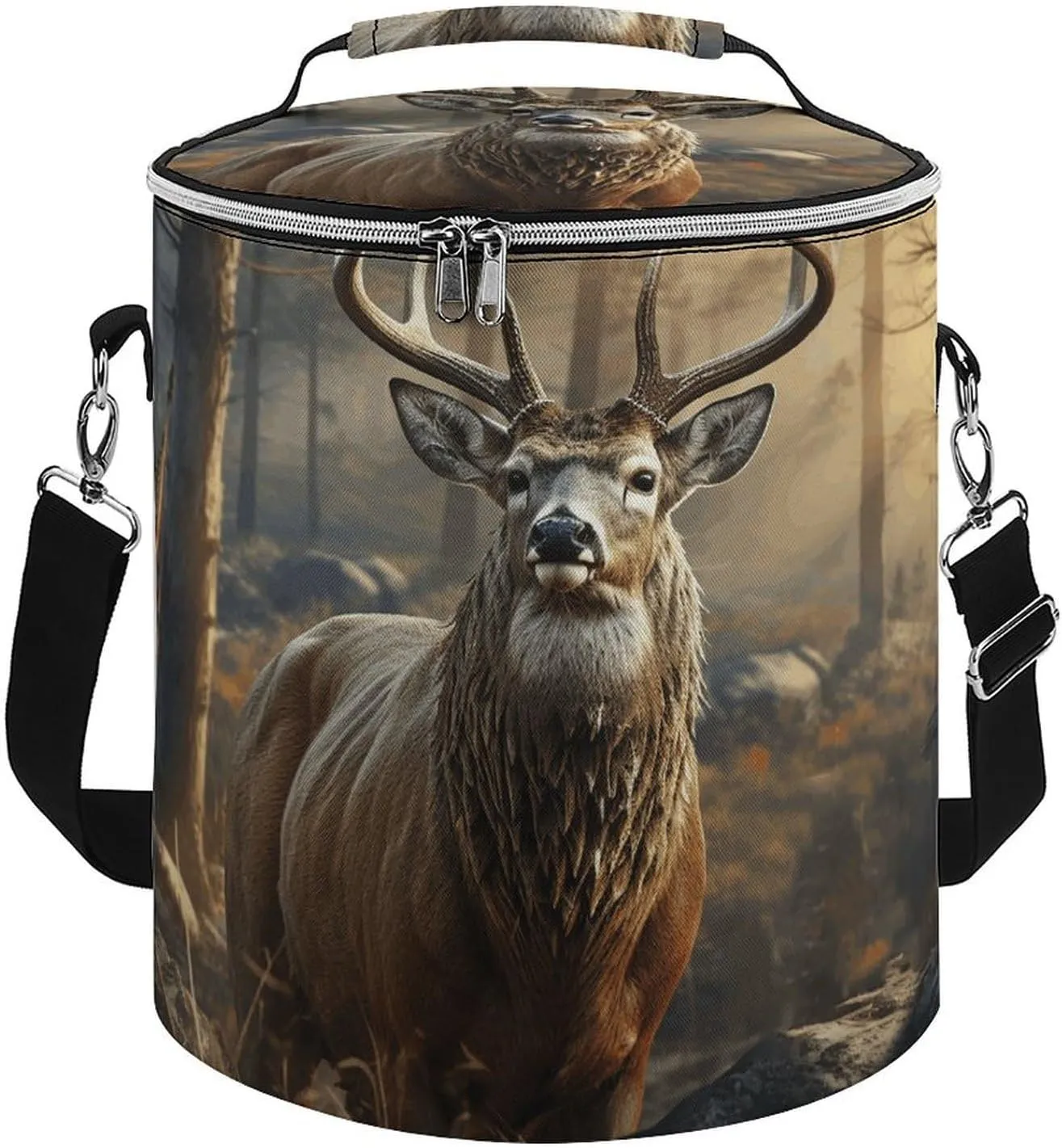 Camping Cooler Bag, Deer Hunting Season Print Portable Ice Pack Outdoor Cooler Bag Picnic Cooler Bag Foldable Cooler Bag, style