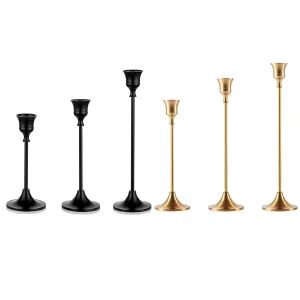 Candlestick Metal Ornaments Candle Holder Base 3PCS