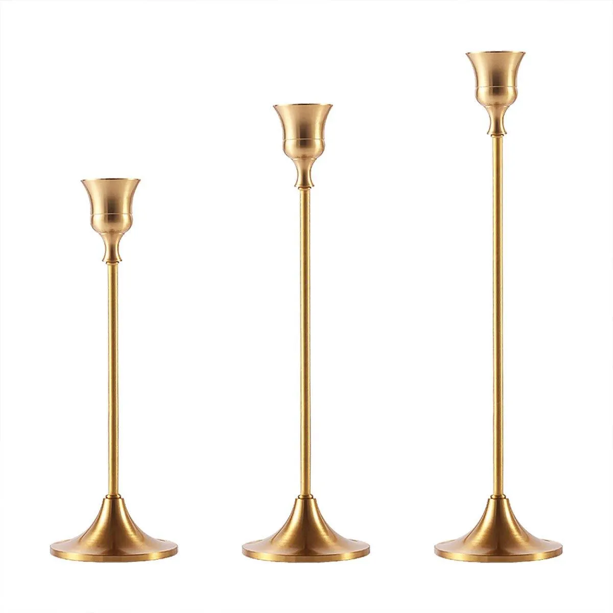 Candlestick Metal Ornaments Candle Holder Base 3PCS