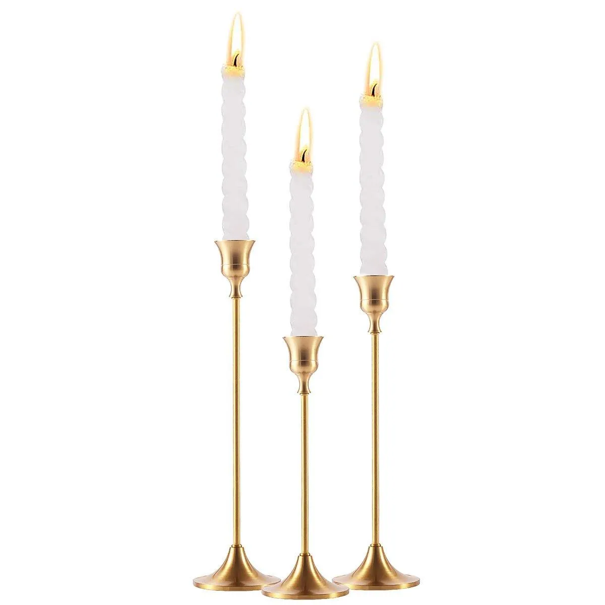 Candlestick Metal Ornaments Candle Holder Base 3PCS