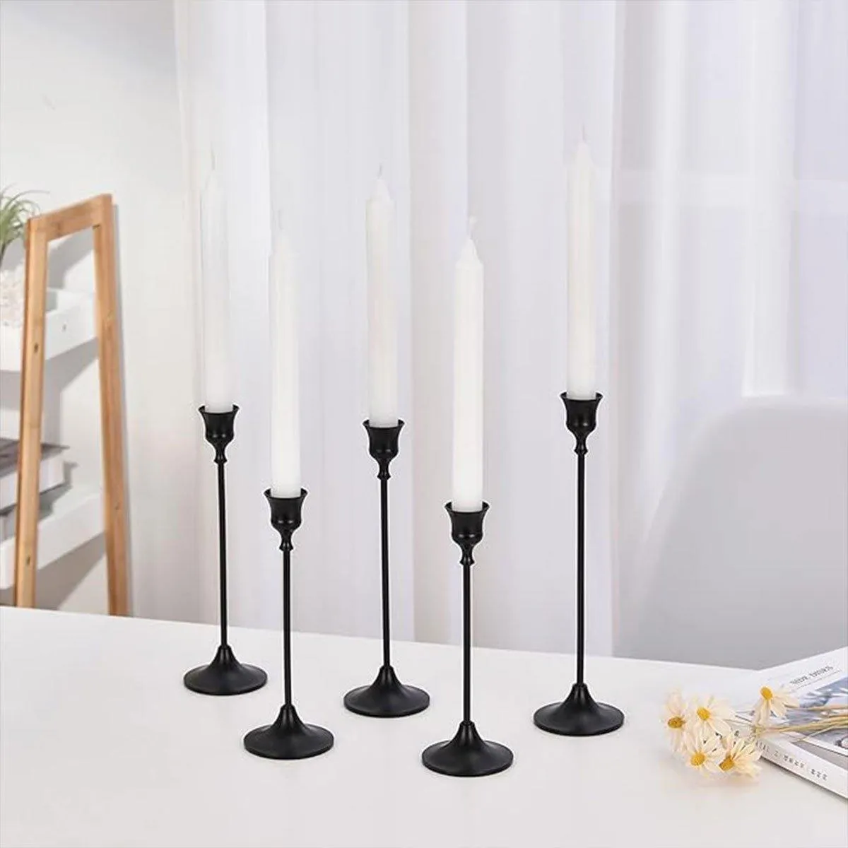 Candlestick Metal Ornaments Candle Holder Base 3PCS