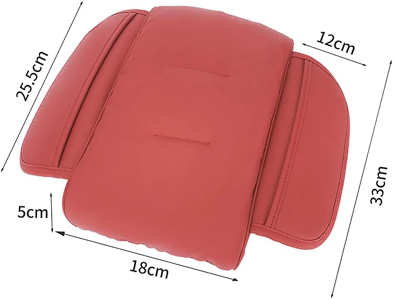 Car Center Console Armrest Cover for Buick Encore GX Excelle GT HRV Excelle Park Avenue, PU Leather Armrest Seat Box Cover Protector, Car Armrest Box Pad,C Red