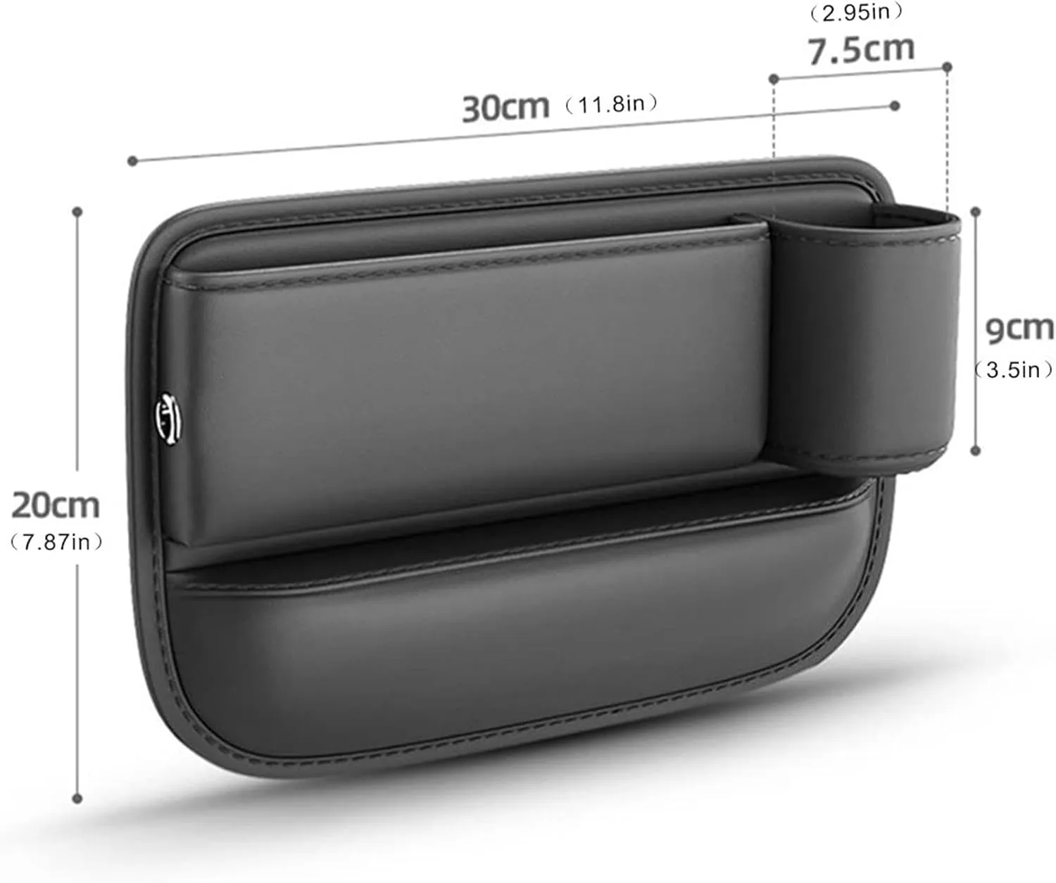Car Leather Cup Holder Bag for M&itsubishi Lancer 2001-2007 Car Crevice Storage Box Car Clearance Bag with Cup Holder Car Accessories