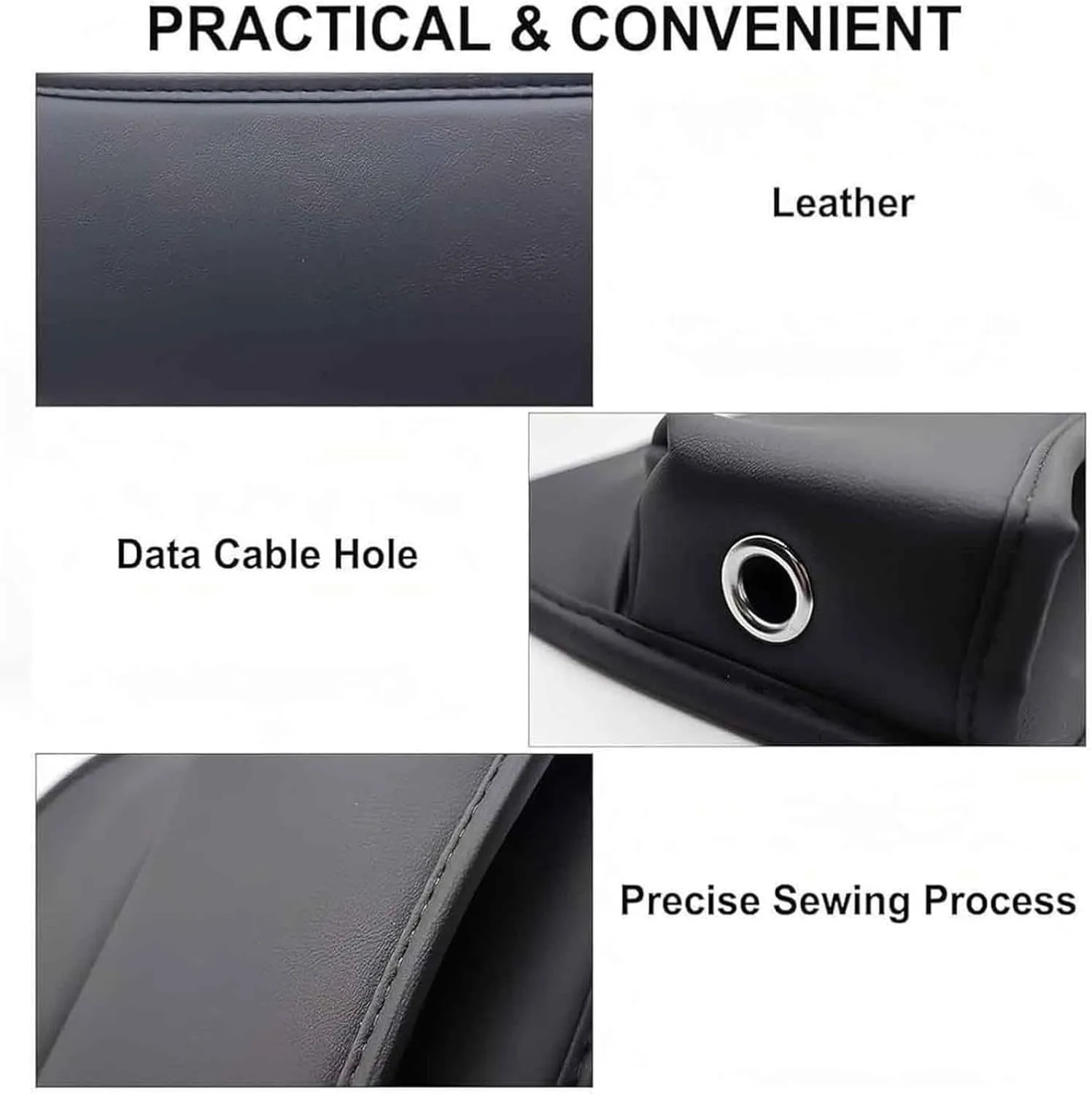 Car Leather Cup Holder Bag for M&itsubishi Lancer 2001-2007 Car Crevice Storage Box Car Clearance Bag with Cup Holder Car Accessories