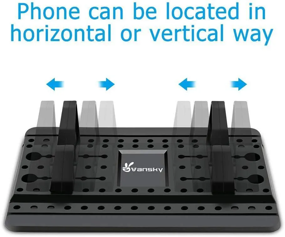 Car Phone Holder, Vansky Car Phone Holder Silicone Dashboard Holder for iPhone X/8 Plus/7 Plus/6/6S Plus, Samsung Galaxy S8 Plus/Note 8/S7 3.5-7 Inch Smartphone or GPS Devices