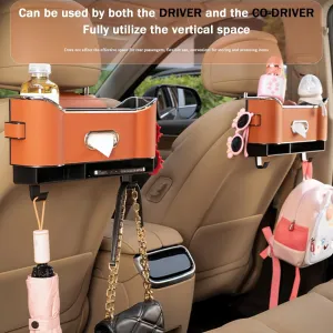 Car Seat Back Storage Box for Kia Ceed SW(JD) Proceed(JD) GT Line (JD) 2000-2023 2024-pr, Seat Back Bag Car Seat Tissue Box and Storage Box with 2 Drink Cup Holder Car Storage Accessories,D