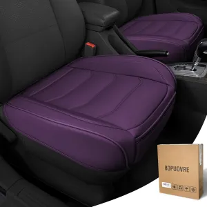 Car Seat Cover for Luxury & Comfort - PU Leather, Anti-Slip, Full Wrap Protection with Storage Pocket for Bottom Cushion - Universal Fit for 95% of Vehicles (Purple,1 Piece)