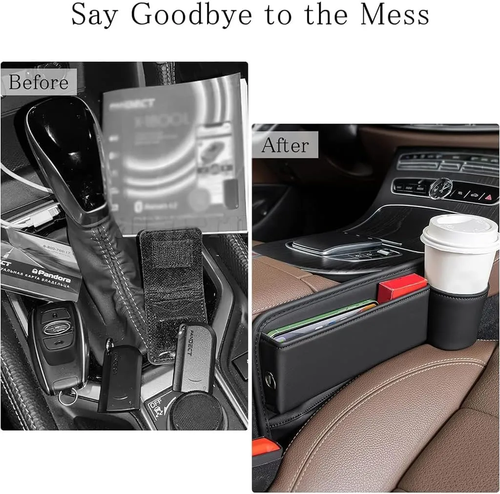 Car Seat Gap Filler Organizer for Mercedes-Benz GLC SUV (X253) 2015-2022, Car Gap Filler Car Seat Storage Box Seat Gap Storage Box Car Accessories,Red