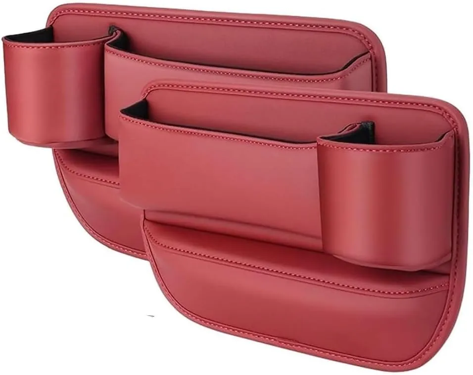Car Seat Gap Filler Organizer for Mercedes-Benz GLC SUV (X253) 2015-2022, Car Gap Filler Car Seat Storage Box Seat Gap Storage Box Car Accessories,Red