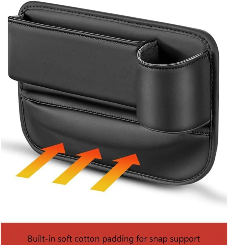 Car Seat Gap Filler Organizer for Mini Hatch R50 R56 F55 F56, Leather Cup Holder Crevice Bag Front Seats Center Console Side Storage Box for Cards Keys,D