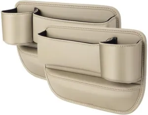 Car Seat Gap Filler Organizer for Nissan X Trail III (T33) 2022 2023, Leather Cup Holder Crevice Bag Front Seats Center Console Side Storage Box for Cards Keys,D