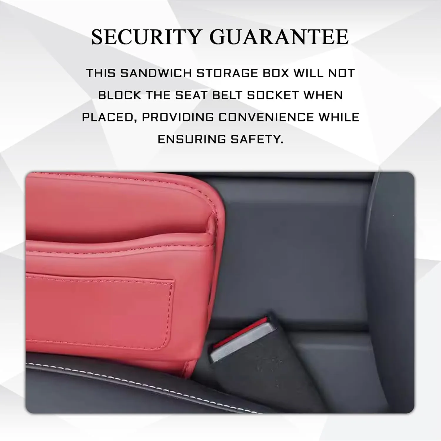 Car Seat Gap Filler Organizer Seat Gap Storage Box, Car Leather Cup Holder Gap Bag, L-Capacity Car Seat Gap Filler Storage Box with Card Holder for Glasses,Phone,Keys Car Accessories(Black)
