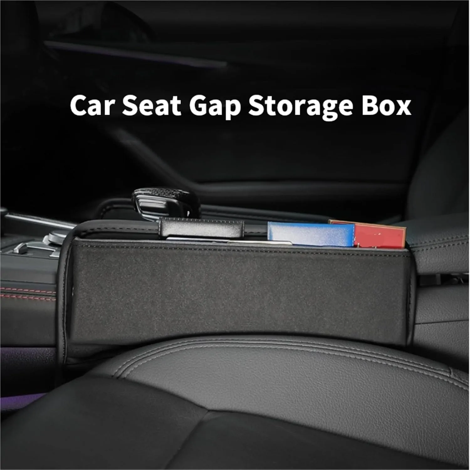 Car Seat Gap Storage Bag, Auto Console Side Seat Crevice Storage Box, Slit Gap Filler Car Interior Accessories(Red 1pcs)