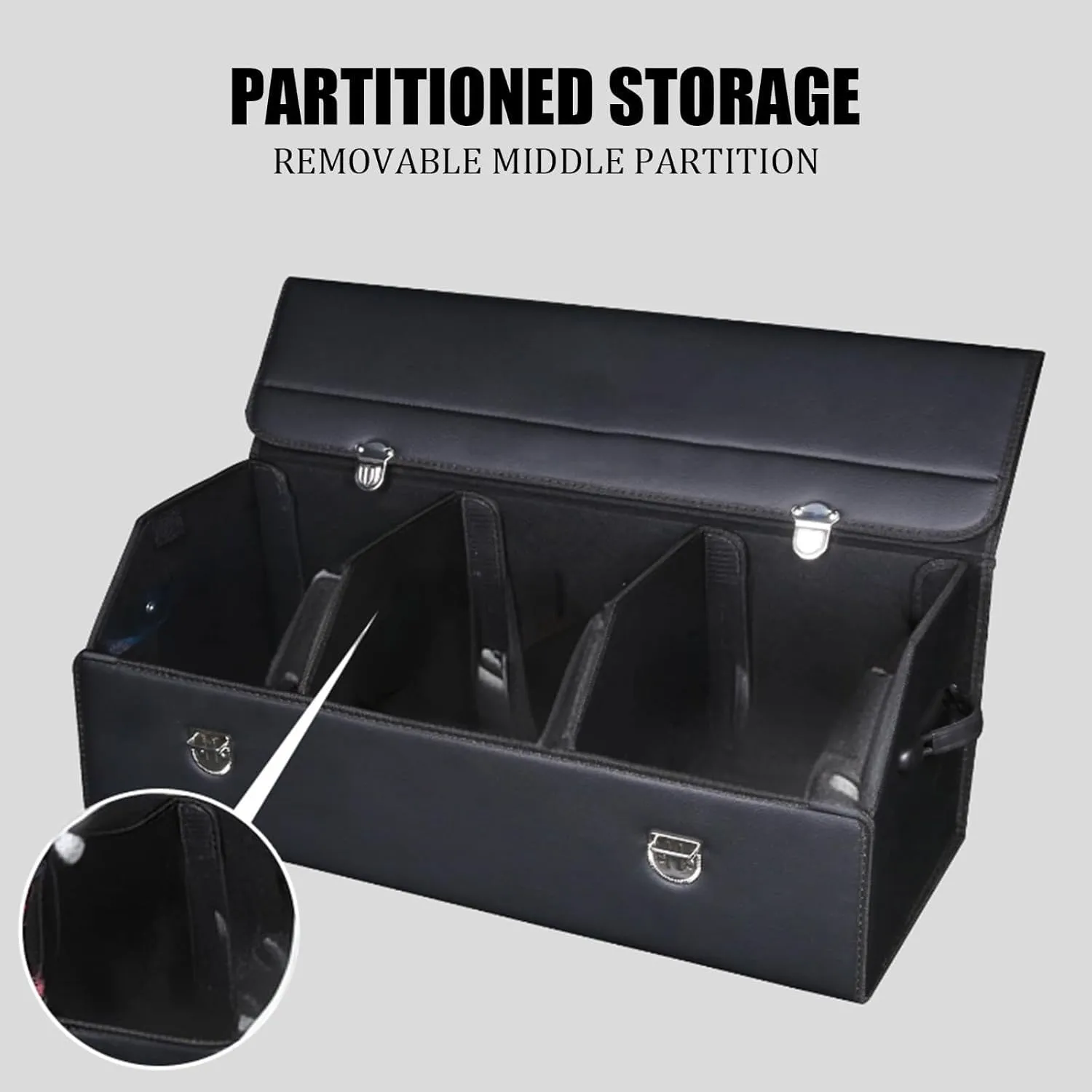 Car Trunk Organizer for Mazda B-Series Biante Bongo BT-50, Cargo Storage Compartments Collapsible Multipurpose with Lid Large Capacity Grocery Storage Box,38 * 31 * 30cm