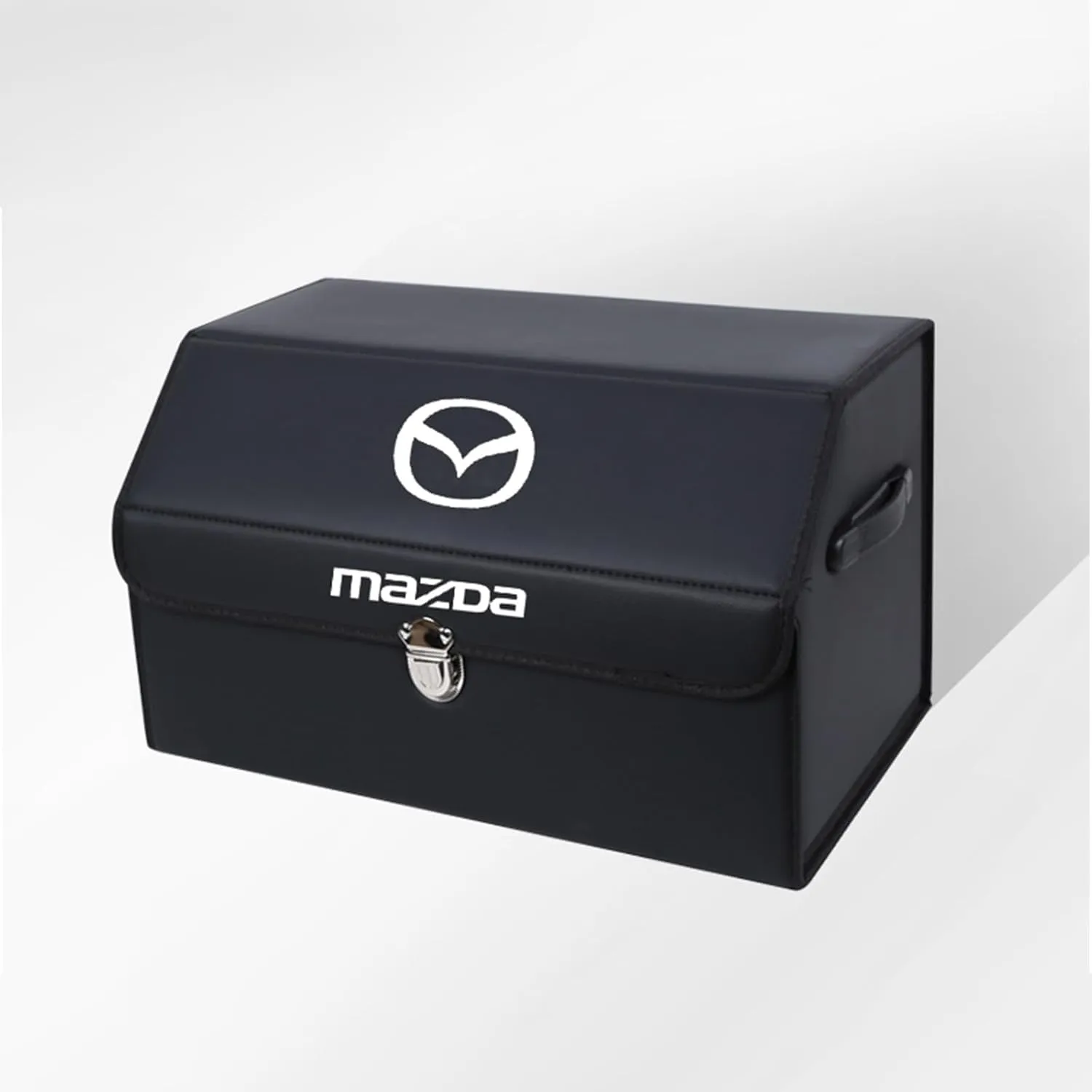Car Trunk Organizer for Mazda B-Series Biante Bongo BT-50, Cargo Storage Compartments Collapsible Multipurpose with Lid Large Capacity Grocery Storage Box,38 * 31 * 30cm