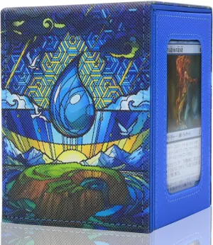 Card Deck Box for MTG Commander Display, Holds 100  Double-Sleeved Cards,Trading Card Storage Box for TCG/MTG/Sports Cards with 2 Dividers & 1 Toploader