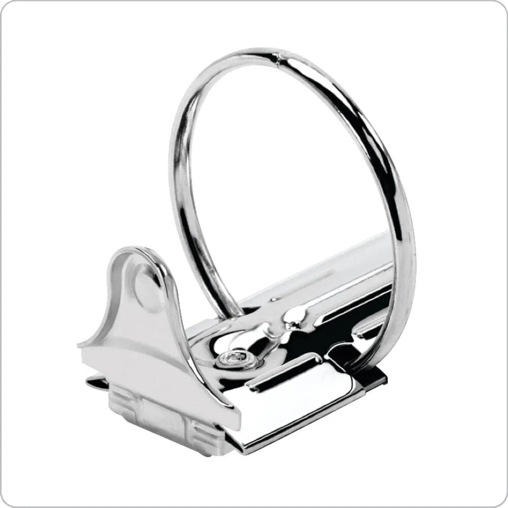 Cardinal Economy 3-Ring Binders, 1.5", Round Rings, Holds 350 Sheets, ClearVue Presentation View, Non-Stick, White, Carton of 12 (90631)