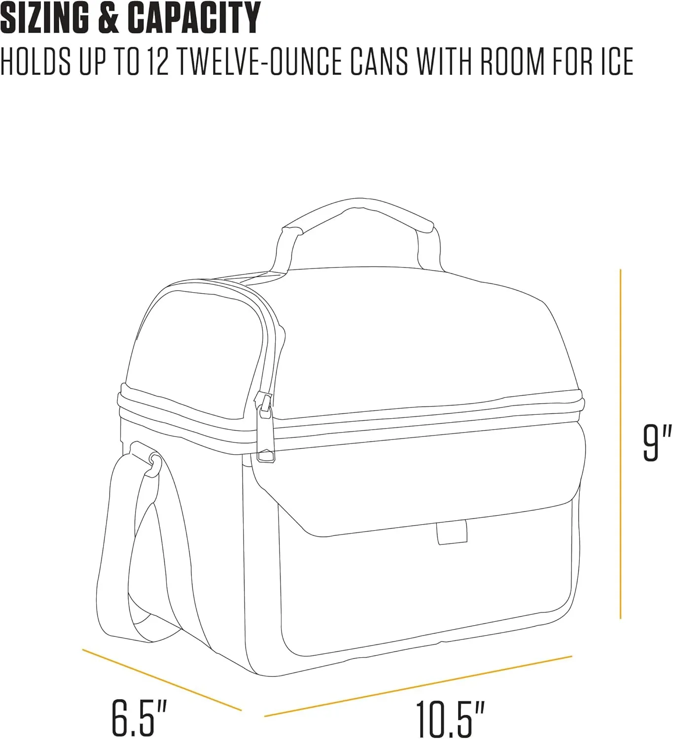 Carhartt 12 Can Two Compartment Lunch Box | Durable, Fully-Insulated Lunch Bag for Women & Men, Large Lunchbox (Port)