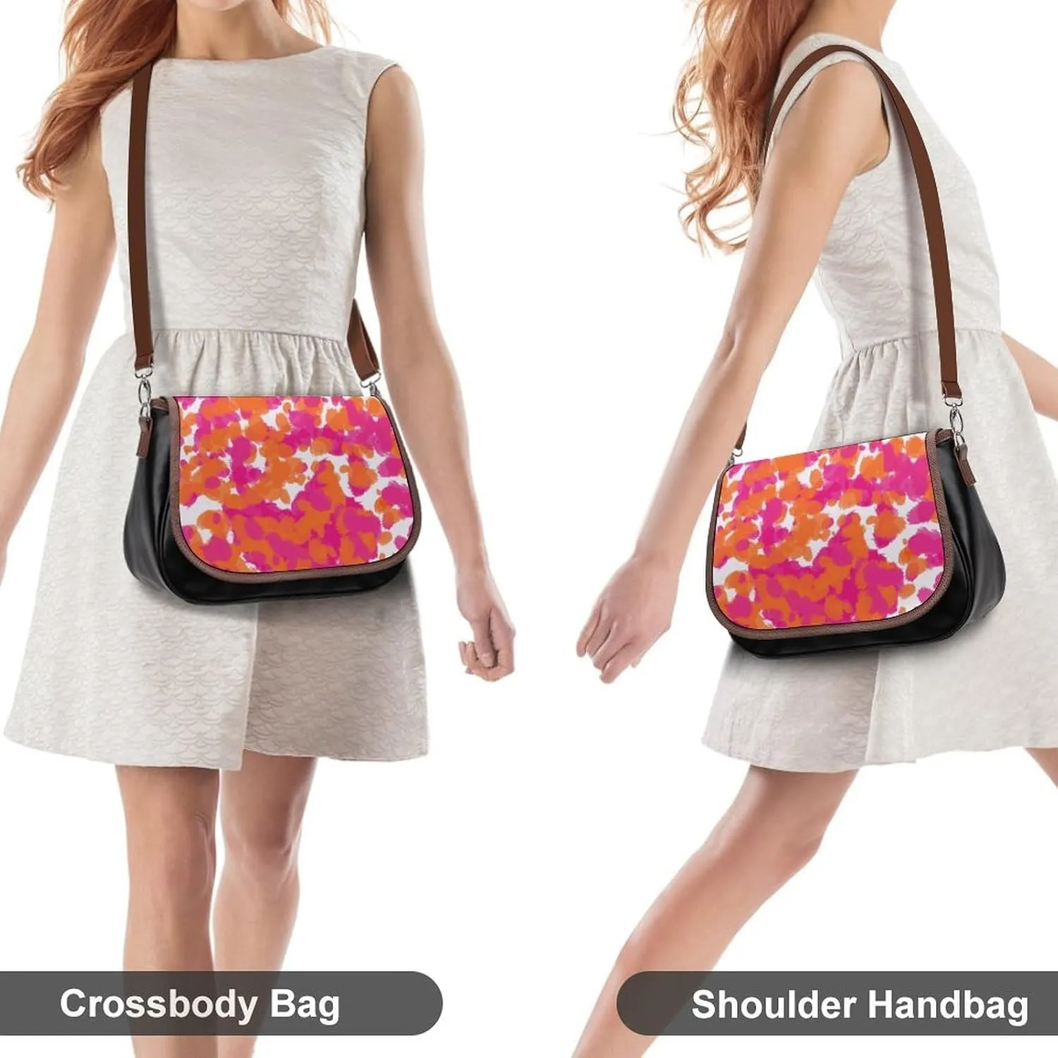 Cartoon Mushrooms Fashionable And Durable Portable Leather Shoulder Bag