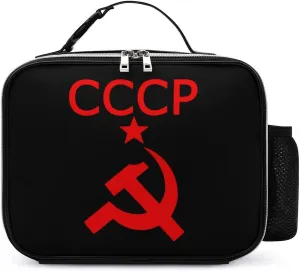 CCCP Star Soviet Union USSR Portable Lunch Box Bag Tote Reusable Insulated Lunchbox Containers Leakproof Work Picnic