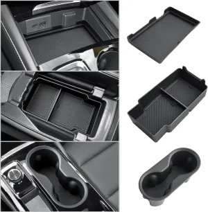 CDEFG for 2024 2025 Buick Envision Center Console Organizer Tray 2024 2025 Buick Envision Accessories Middle Console Cup Holder Wireless Charing Pad 2024 2025 Envision Storage Box(3PCS)