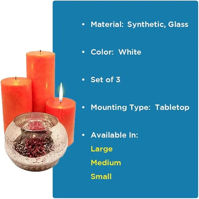 Champagne Collection Etched Glass Diamond Shaped Votive, Handmade Glass Votive Candle Holders for Weddings and Home Decor (Set of 3), Large