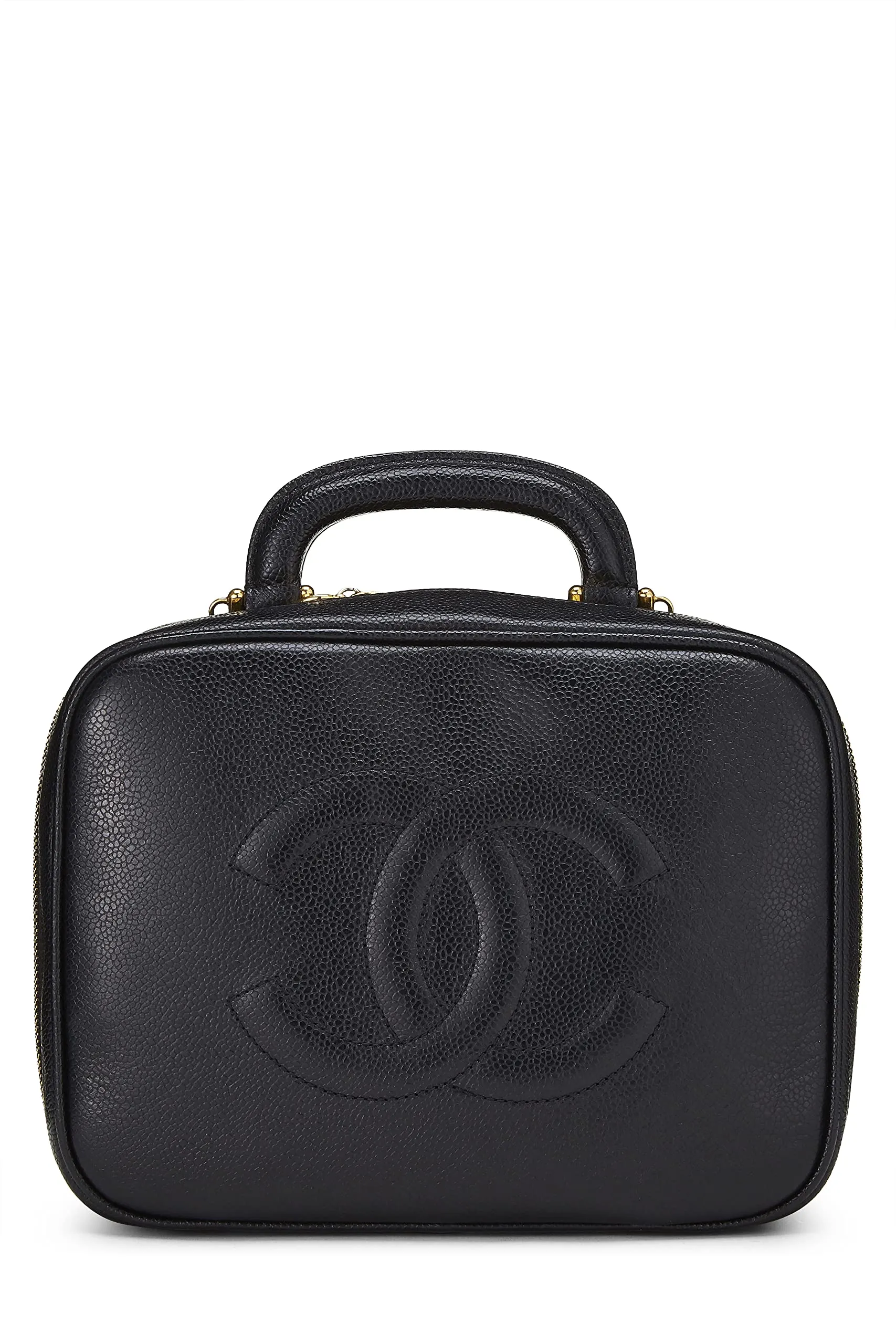 Chanel,  Black Caviar Lunch Box Vanity, Black