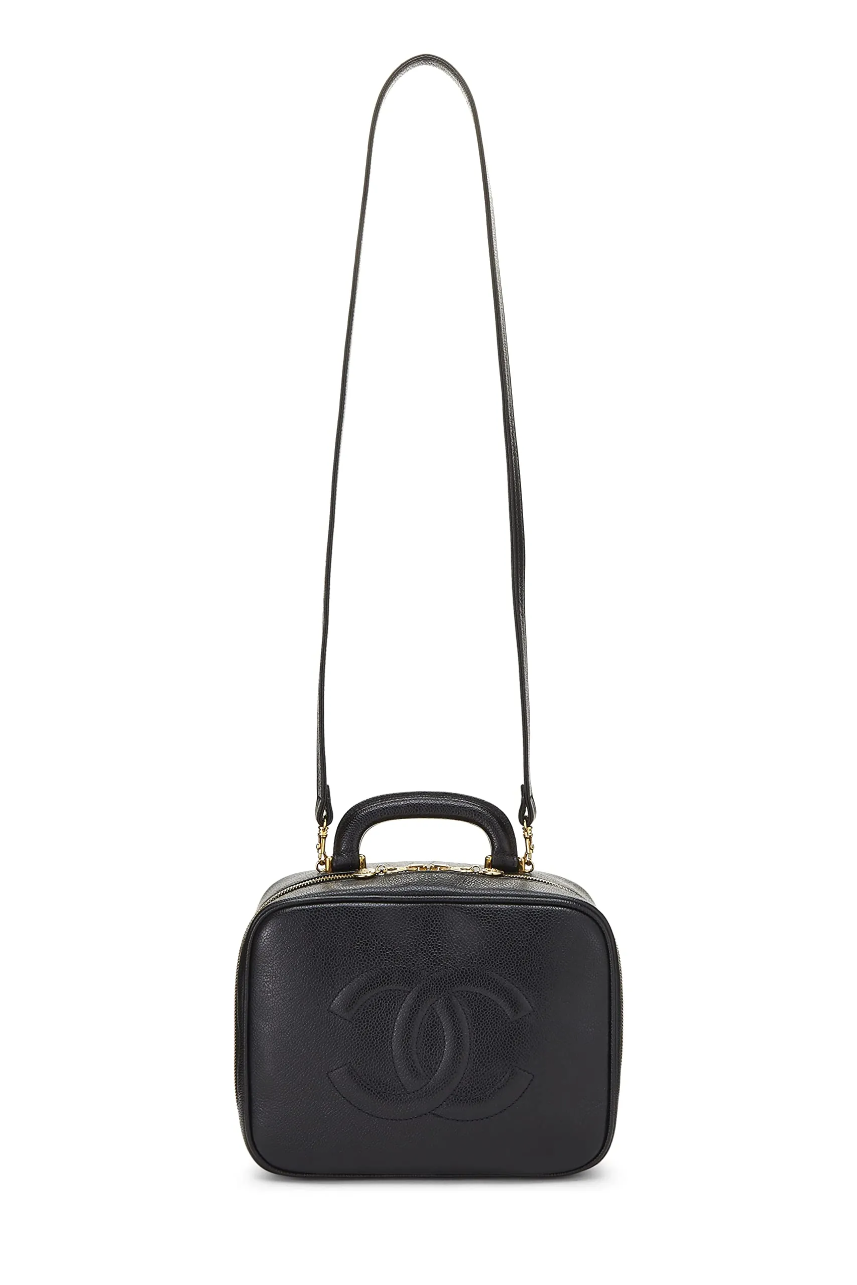 Chanel,  Black Caviar Lunch Box Vanity, Black