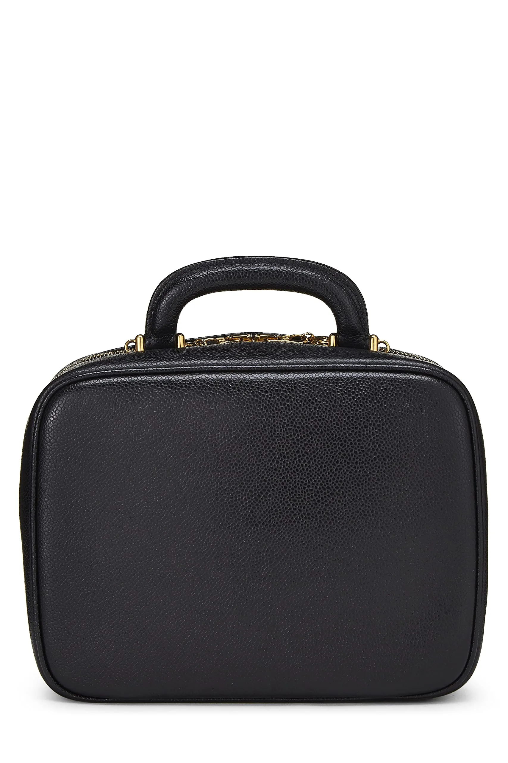 Chanel,  Black Caviar Lunch Box Vanity, Black