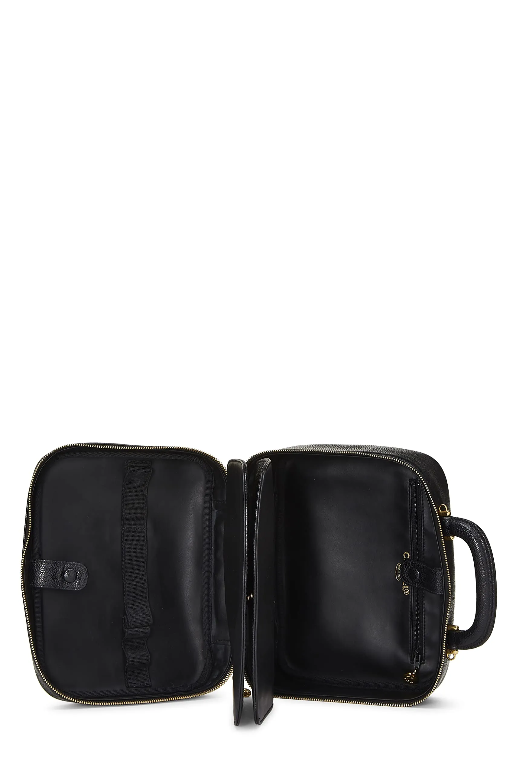 Chanel,  Black Caviar Lunch Box Vanity, Black
