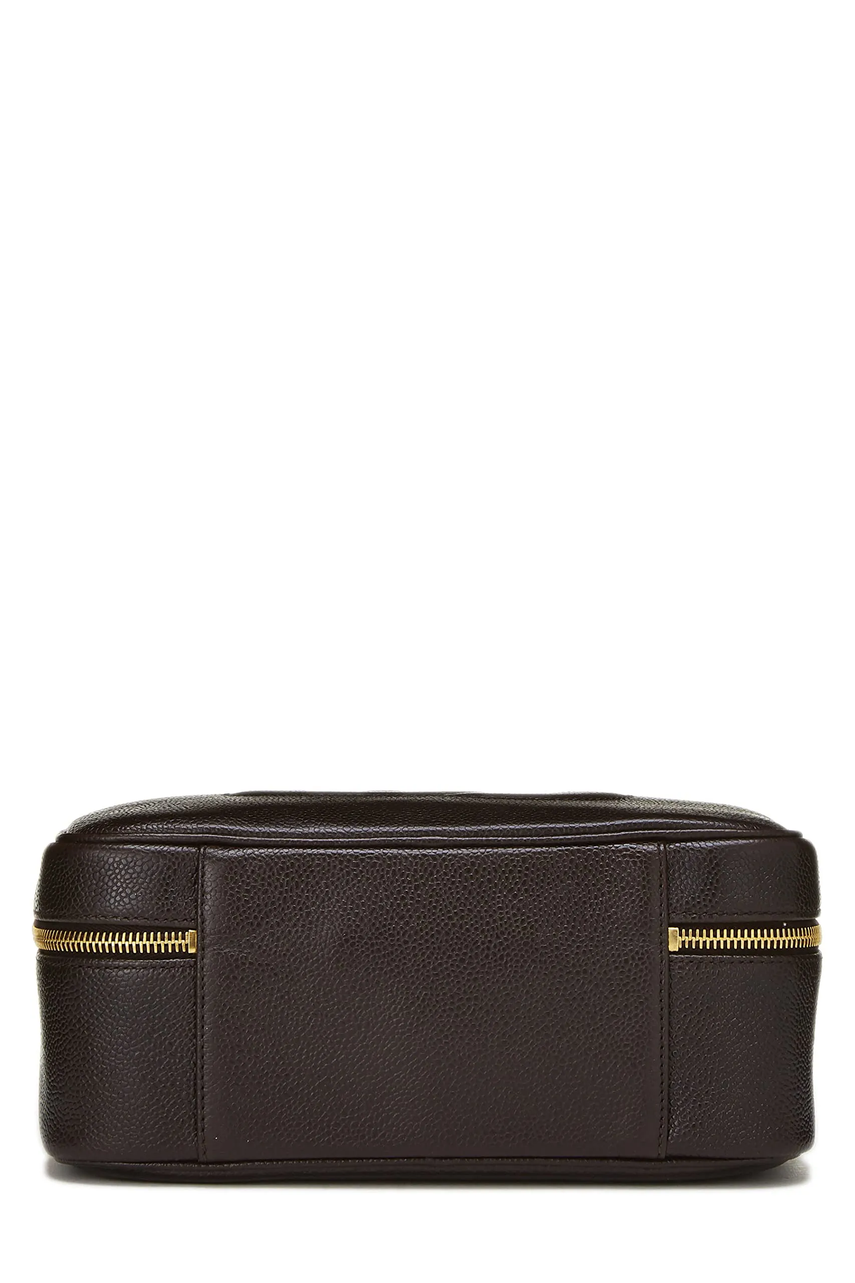 Chanel,  Brown Caviar Lunch Box Vanity, Brown