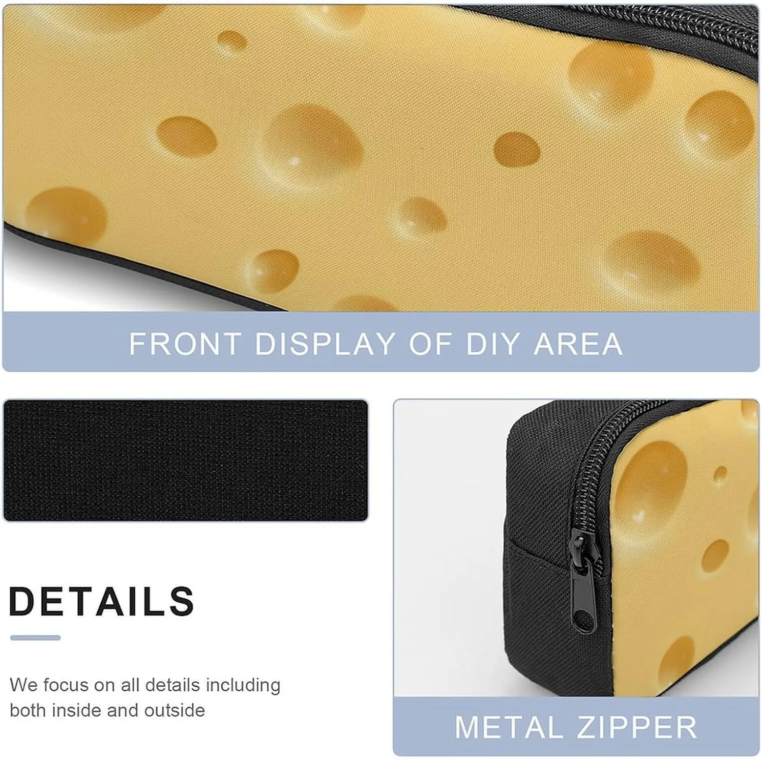 Cheese Shoulder Backpack Diagonal Lunch Bag Pencil Case Set