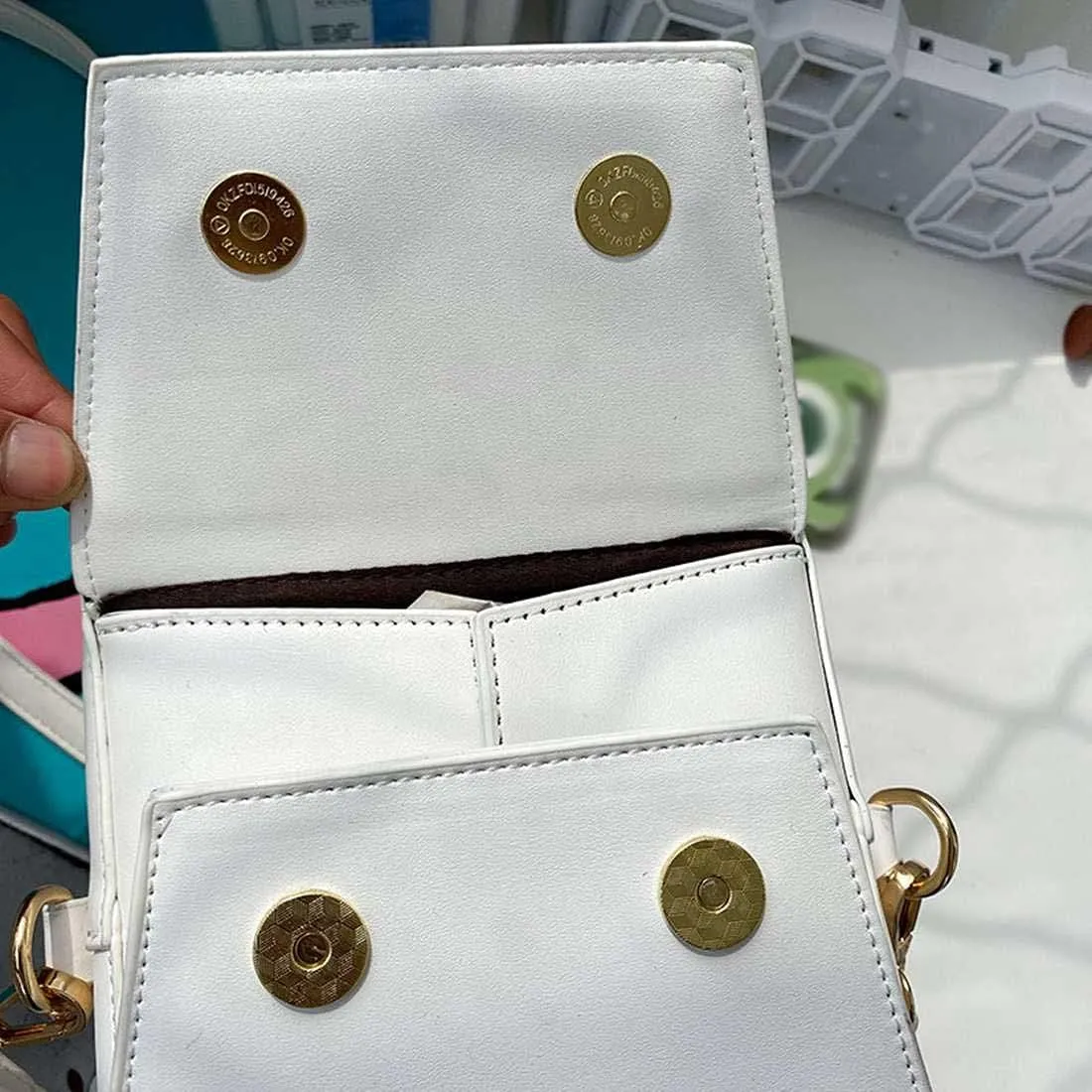 Chinese Takeout Box Style Shoulder Bag PU Leather Crossbody Bags for Women