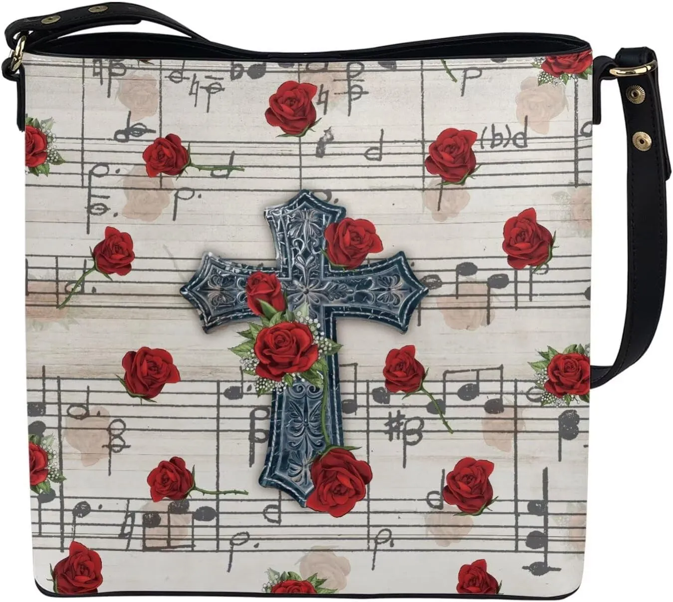 Christian Tote Bags for Women, God Quotes Leather Handbags Bucket Bags, PU Leather Bible Church Bag Satchel Hobo