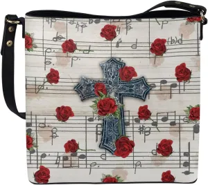 Christian Tote Bags for Women, God Quotes Leather Handbags Bucket Bags, PU Leather Bible Church Bag Satchel Hobo