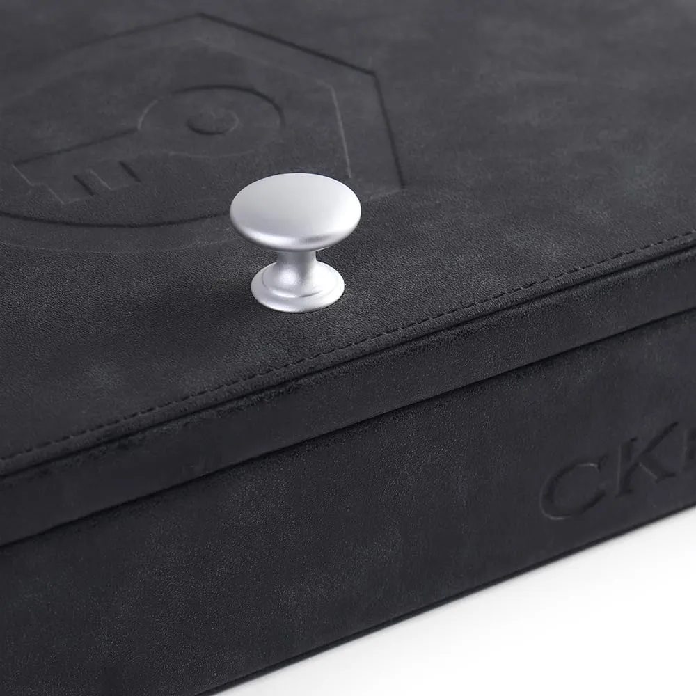 CKEYURE Premium XL PU Leather Faraday Box for Car Keys Wall Mount | Anti Theft Faraday Key Fob Protector | Faraday Cage | Car Key Holder | RFID Key Box | Key fob Signal Blocker